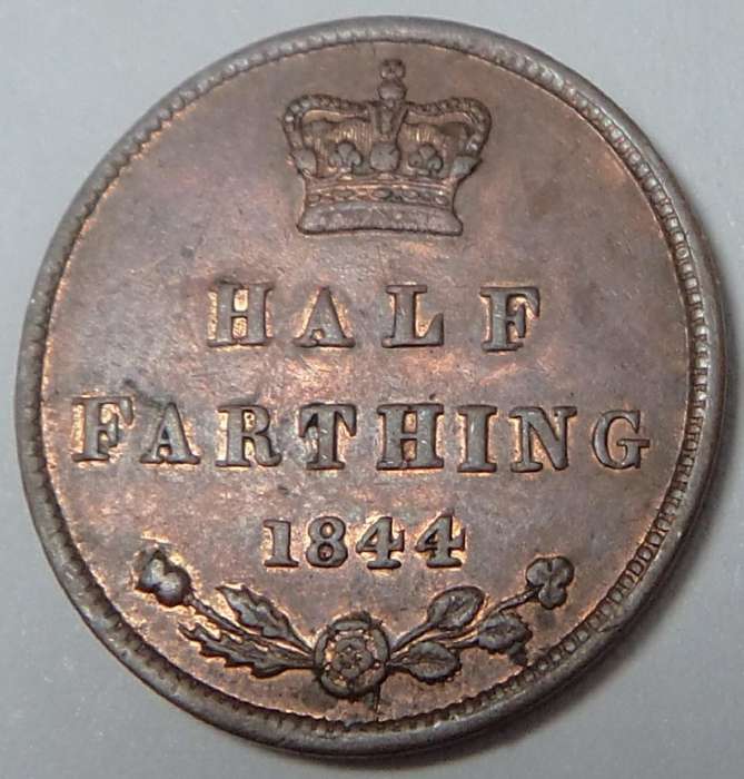 Great Britain: Half Farthing 1844 (High Grade)