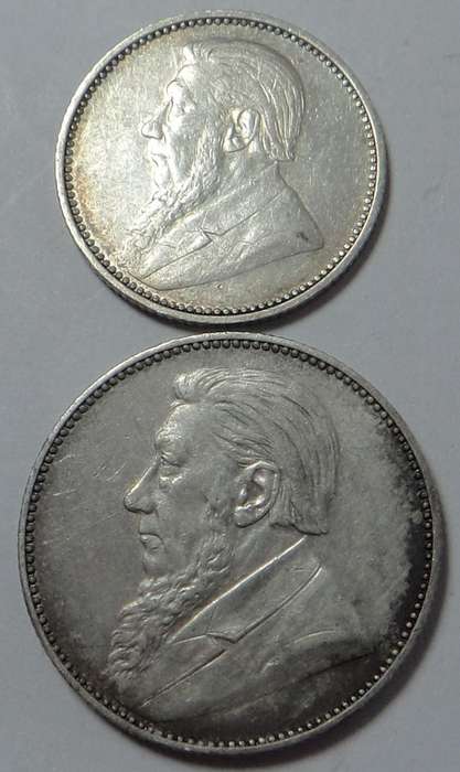 Paul Kruger ZAR 6-Pence & Shilling of 1897