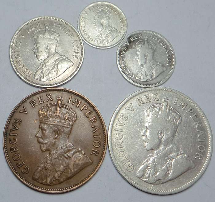 Union of SA: Coin Type Set of King George V