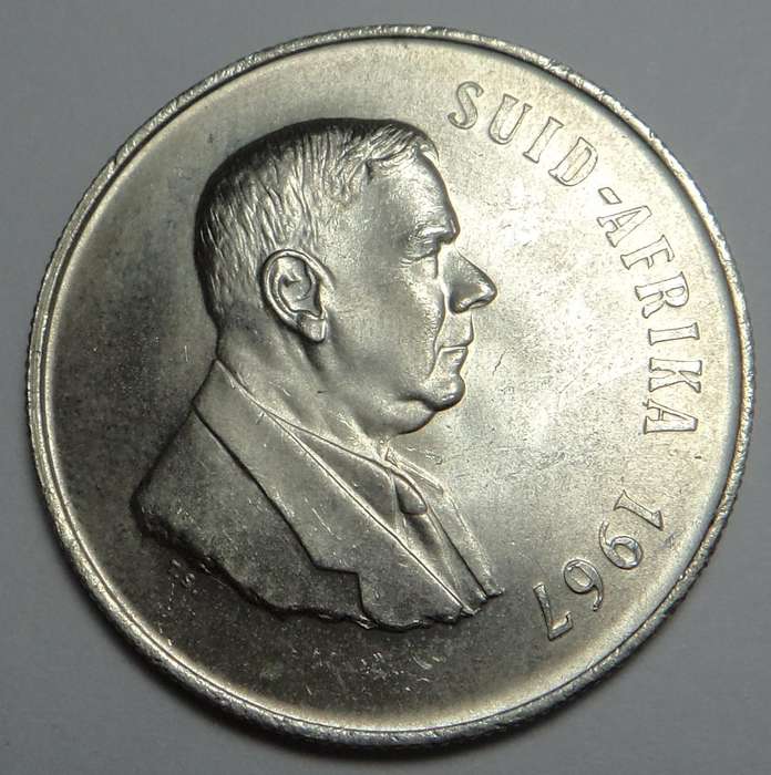 Republic of SA: Silver R1 1967 (Afrikaans) 5 available