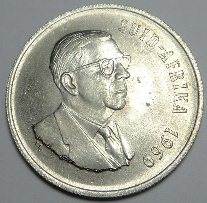 Republic of SA: Silver R1 1969 (Afrikaans)
