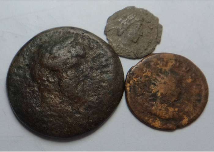 Ancient Rome: Three Bronzes including Constance (337-346 AD)