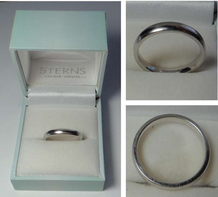 .925 Sterling Silver Wedding Band Ring