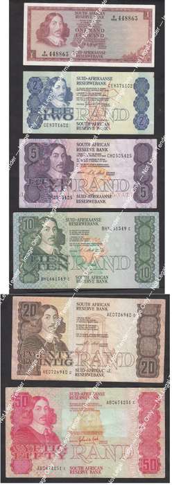 Type Set of old Jan van Riebeeck Bank Notes (2 sets available)