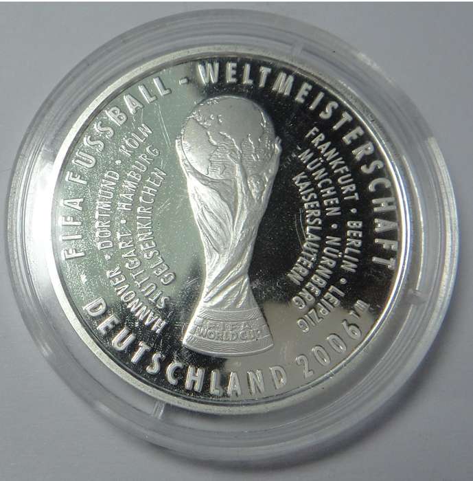 Germany World Soccer Cup Official .925 Silver Medal 2006 (10 grams)