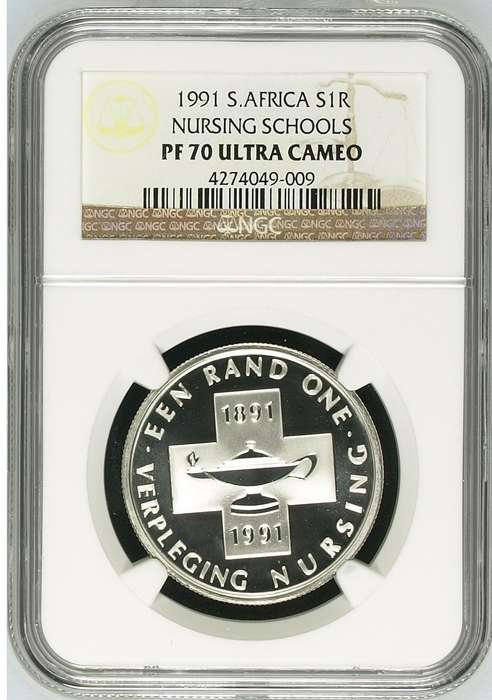 RSA Silver R1 1991 (Nursing) NGC PF70 Ultra Cameo