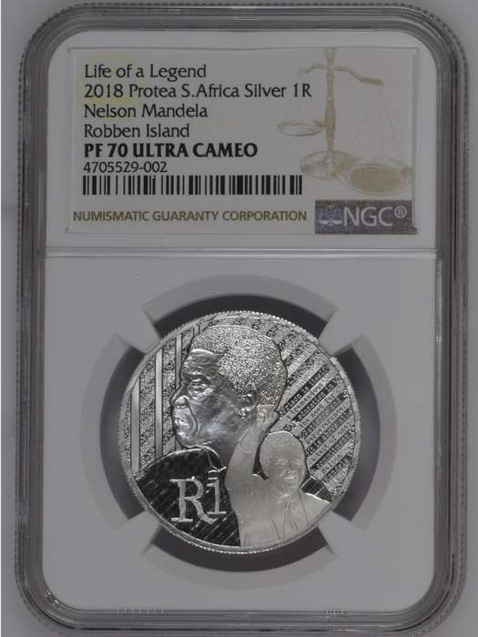 RSA Silver R1 2018 (Robben Island) PF70 Ultra Cameo