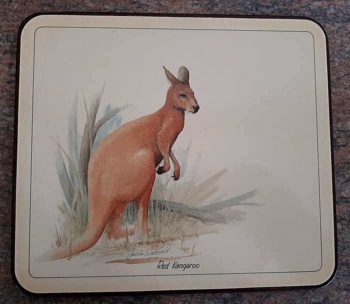 Jason vintage cork backed placemats, 6 times, 217 x 190mm, unused