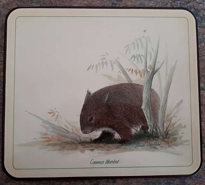 Jason vintage cork backed placemats, 6 times, 217 x 190mm, unused