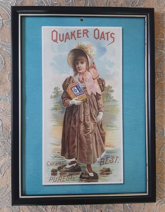 Retro advertisement prints, 4 rare pictures, size 235x320mm, framed