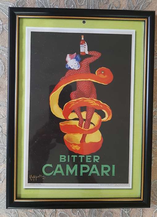 Retro advertisement prints, 4 rare pictures, size 235x320mm, framed