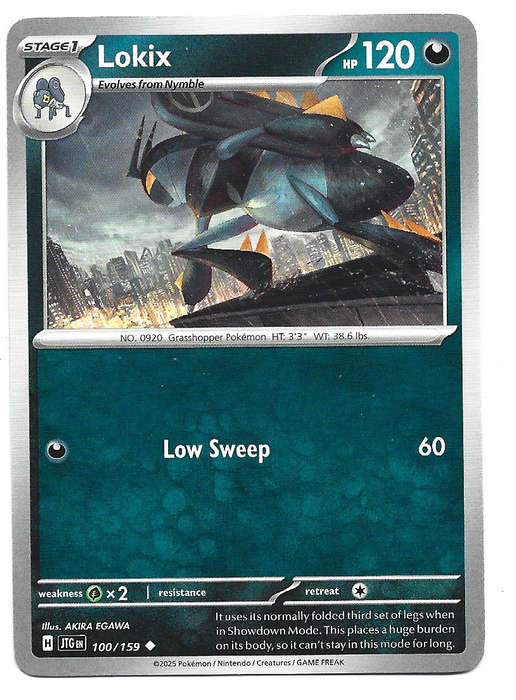 LOKIX - COMMON  100/159 POKEMON TCG JOURNEY TOGETHER TRADING CARD