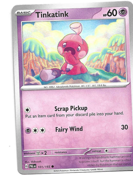 TINKATINK - COMMON  101/193  POKEMON TCG S&V PALDEA EVOLVED TRADING CARD