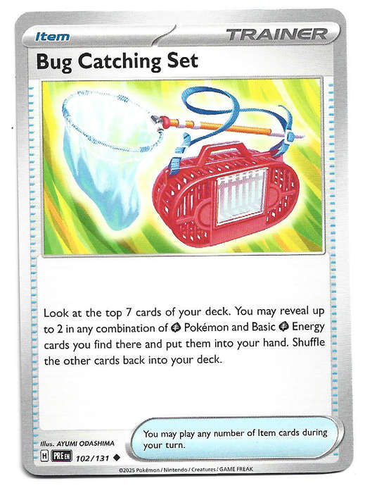 BUG CATCHIMG SET - COMMON  102/131 POKEMON TCG PRISMATIC EVOLUTIONS  TRADING CARD