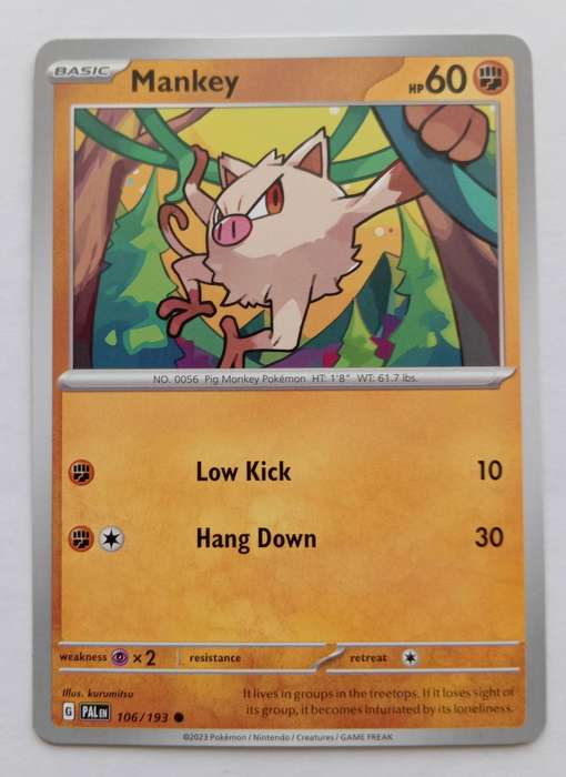 MANKEY - COMMON  106/193  POKEMON TCG S&V PALDEA EVOLVED TRADING CARD