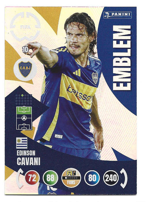 EDINSON CAVANI - PANINI CLUB WORLD CUP 2025 - FOIL EMBLEM TRADING CARD 10