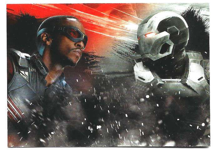 FALCON vs WAR MACHINE - PANINI MARVEL CIVIL WAR 2016 - BATTLE TRADING CARD 121