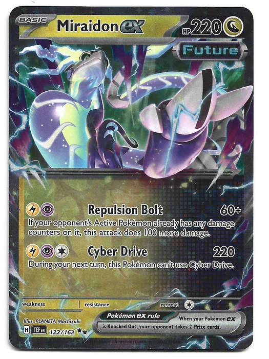 MIRAIDON EX - HOLO D/RARE  122/162 POKEMON TCG TEMPORAL FORCES TRADING CARD