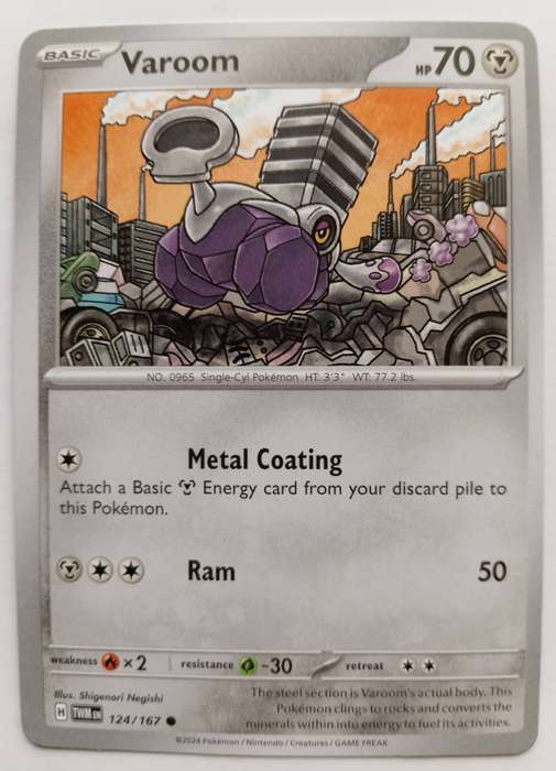 VAROOM - COMMON  124/167 POKEMON TCG TWILIGHT MASQUERADE TRADING CARD