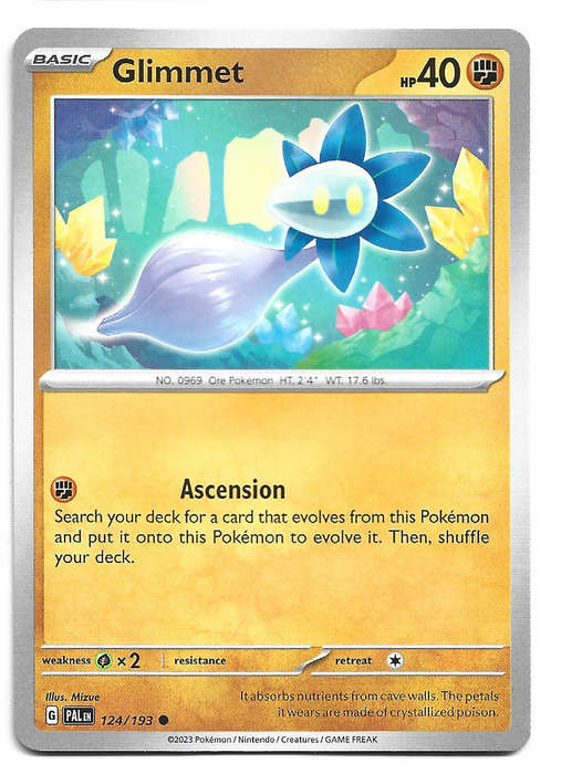 GLIMMET - COMMON  124/193  POKEMON TCG PALDEA EVOLVED TRADING CARD
