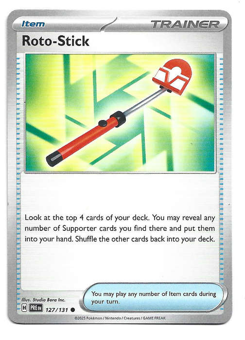 ROTO STICK - COMMON  127/131 POKEMON TCG PRISMATIC EVOLUTIONS  TRADING CARD