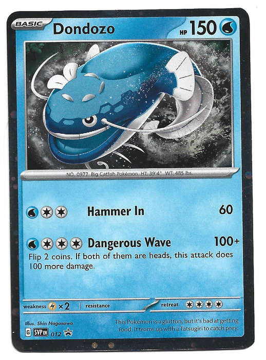 POKEMON CARD - DONDOZO 12 PROMO HOLO RARE SCARLET & VIOLET TRADING CARD -  MINT