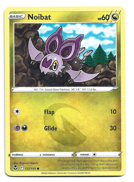 NOIBAT - COMMON  132/195  SILVER TEMPEST TRADING CARD