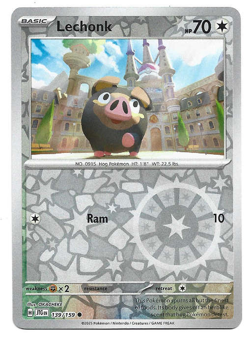 LECHONK - REVERSE HOLO  139/159 POKEMON TCG JOURNEY TOGETHER TRADING CARD
