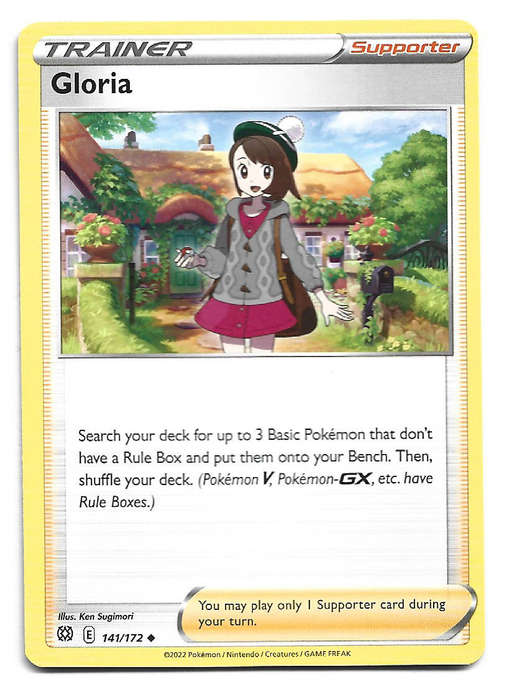 GLORIA - UNCOMMON   141/172 POKEMON TCG BRILLIANT STARS TRADING CARD