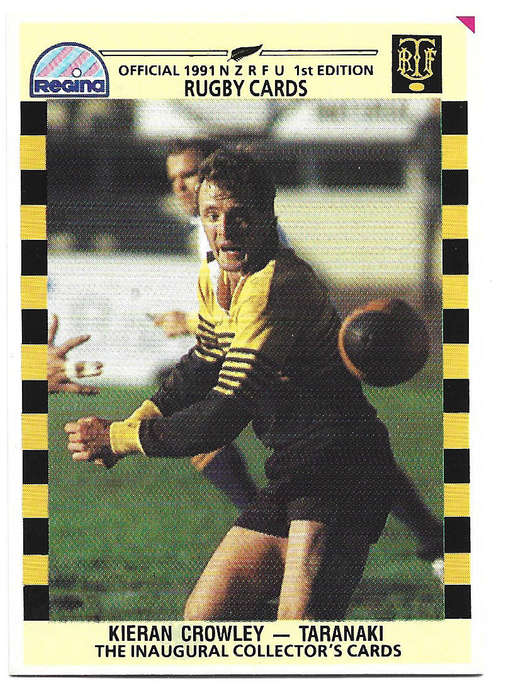 KIERAN CROWLEY (Karanaki) - 1991 NEW ZEALAND RUGBY (REGINA) - `TRADING CARD 141