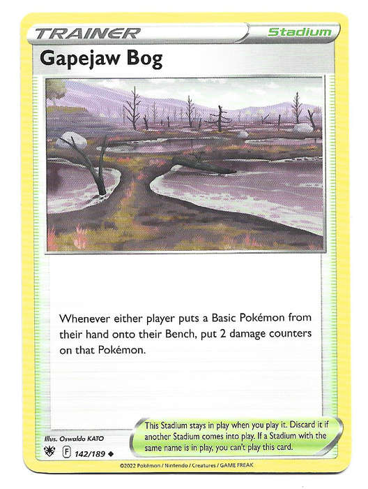 GAPEJAW BOG - POKEMON TCG ASTRAL RADIANCE  COMMON  142/189 TRADING CARD