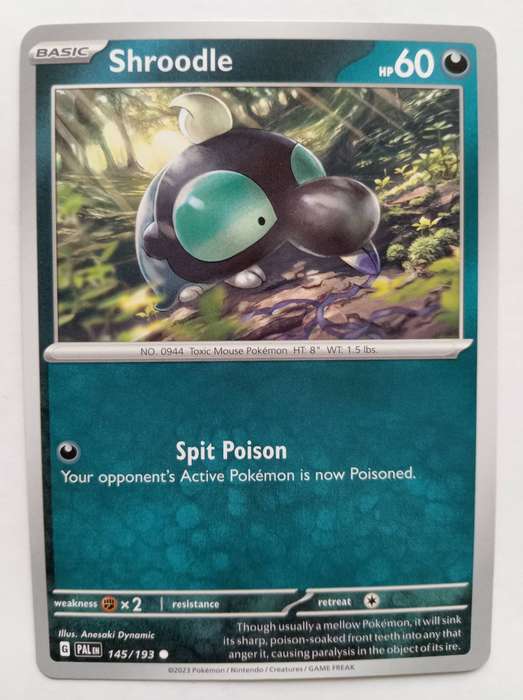 SHROODLE - COMMON  145/193  POKEMON TCG S&V PALDEA EVOLVED TRADING CARD