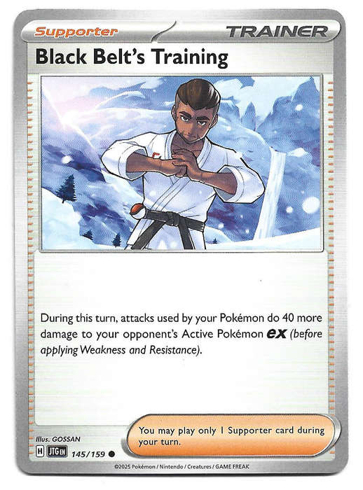 BLACK BELT's TRAINING - COMMON  145/159 POKEMON TCG JOURNEY TOGETHER TRADING CARD
