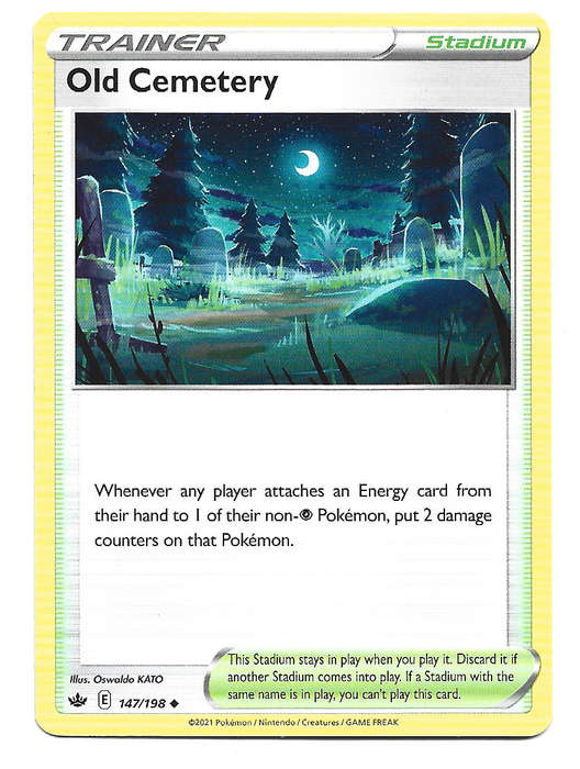 OLD CEMETERY  - POKEMON TCG CHILLING REIGN  147/198 COMMON TRADING CARD
