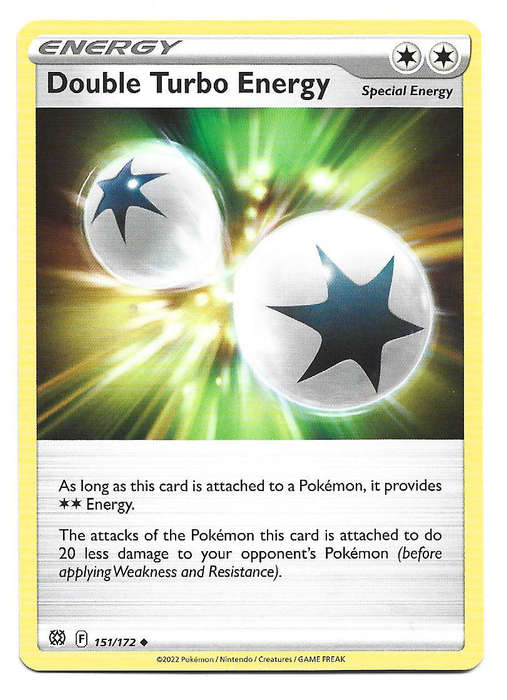 DOUBLE TURBO ENERGY - UNCOMMON   151/172 POKEMON TCG BRILLIANT STARS TRADING CARD