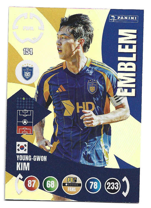 YOUNG GWON KIM - PANINI CLUB WORLD CUP 2025 - FOIL EMBLEM TRADING CARD 154