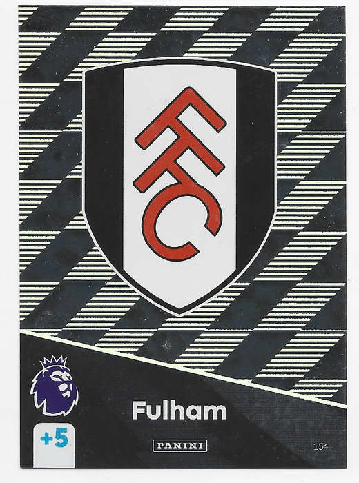 FULHAM FC -  PANINI English Premier League 2024/25 - FOIL "CLUB LOGO" TRADING CARD 154