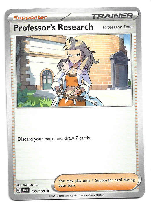 PROFESSOR's RESEARCH - COMMON  155/159 POKEMON TCG JOURNEY TOGETHER TRADING CARD