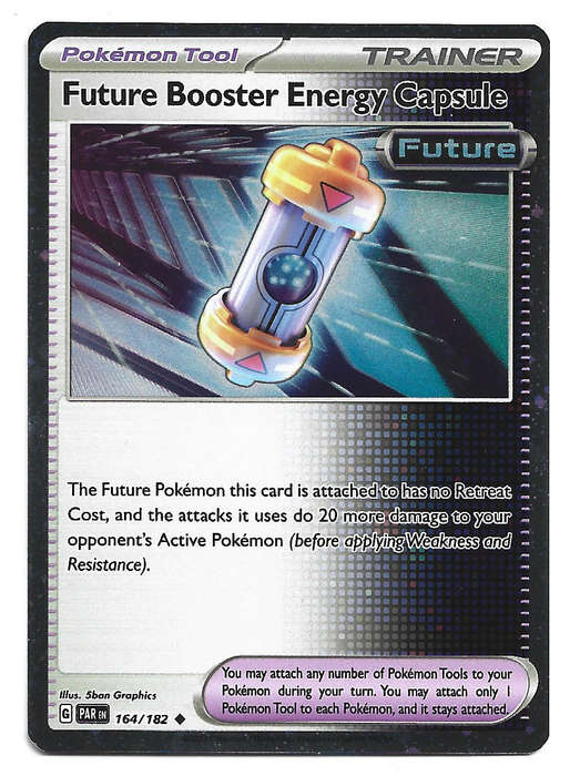 FUTURE BOOST ENERGY CAPSULE - COSMO HOLO RARE  164/182 POKEMON TCG PARADOX RIFT TRADING CARD