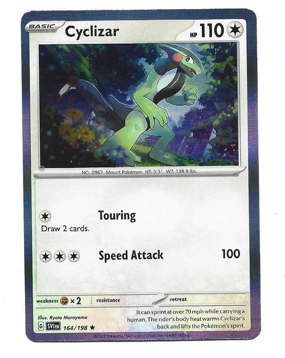 CYCLIZAR - HOLO RARE  164/198 POKEMON TCG SCARLET & VIOLET TRADING CARD