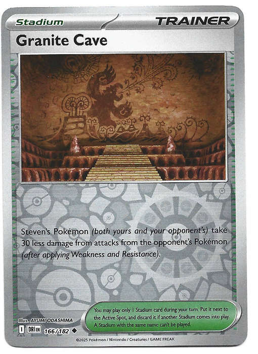 GRANITE CAVE - REVERSE HOLO  166/182  POKEMON TCG DESTINED RIVALS TRADING CARD
