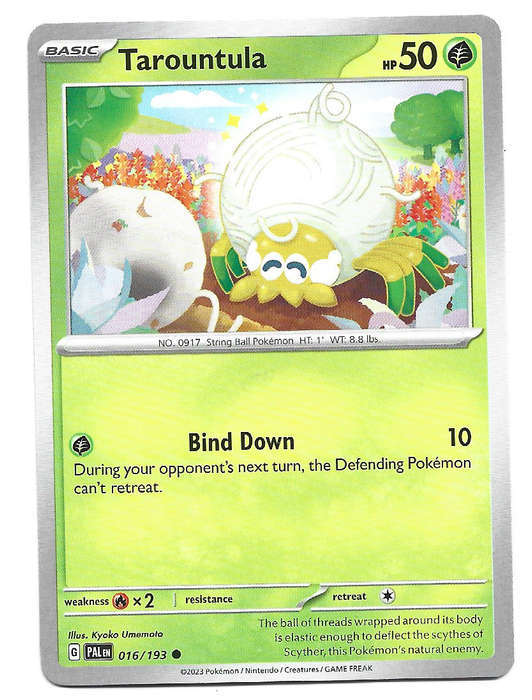 POKEMON CARD - TAROUNTULA  16/193 COMMON PALDEA EVOLVED 2023 TRADING CARD - MINT