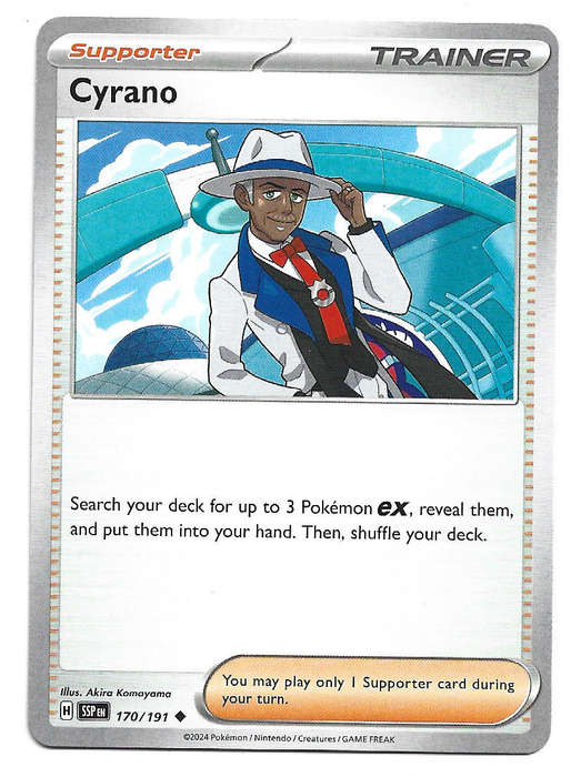 CYRANO -  UNCOMMON  170/191 POKEMON TCG SURGING SPARKS TRADING CARD