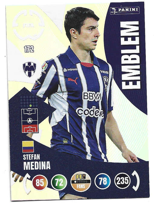 STEFAN MEDINA - PANINI CLUB WORLD CUP 2025 - FOIL EMBLEM TRADING CARD 172