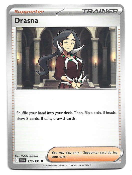 DRASNA - COMMOM  173/191 POKEMON TCG SURGING SPARKS TRADING CARD