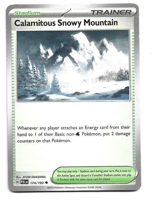 CALAMITOUS SNOWY MOUNTAIN - UNCOMMON  174/193  POKEMON TCG PALDEA EVOLVED TRADING CARD
