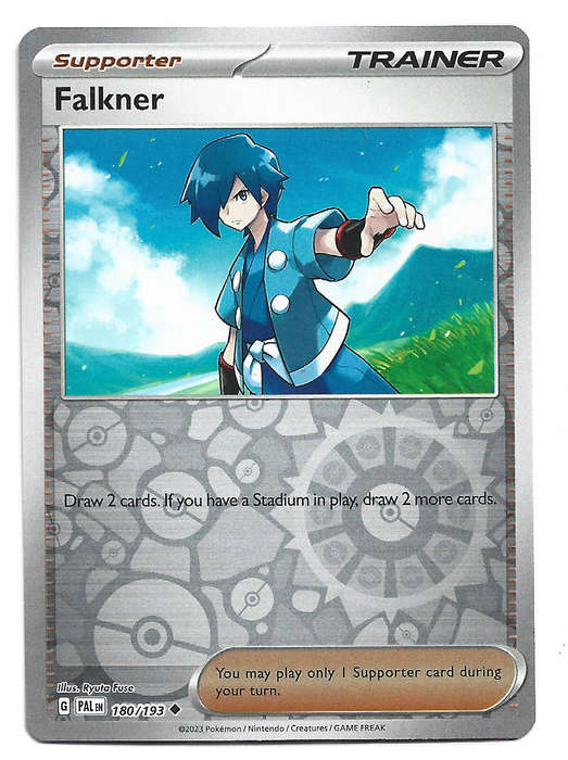 FALKNER - REVERSE HOLO  180/193  POKEMON TCG PALDEA EVOLVED TRADING CARD
