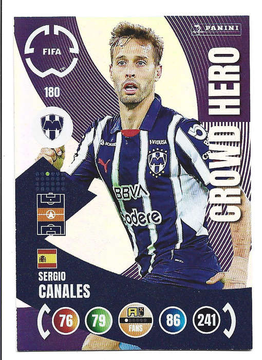 SERGIO CANALES - PANINI CLUB WORLD CUP 2025 - FOIL CROWD HERO TRADING CARD 180