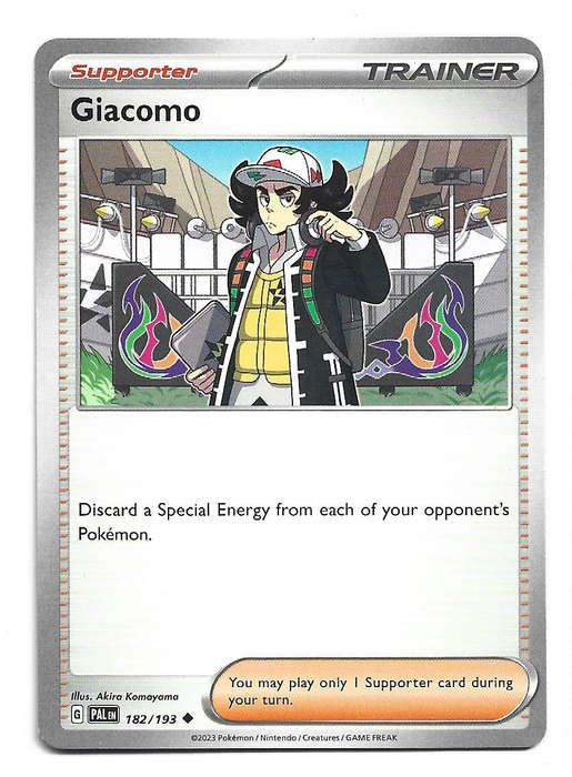 GIACOMO - UNCOMMON  182/193  POKEMON TCG PALDEA EVOLVED TRADING CARD