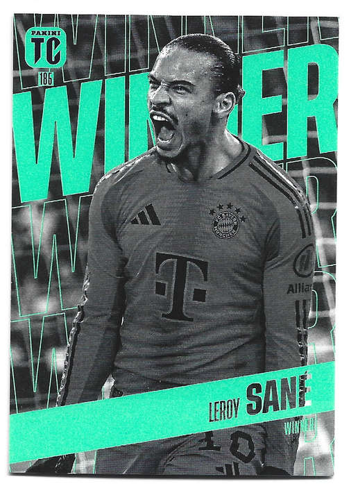 LEROY SANE - PANINI `TOP CLASS` 2025 COLLECTION - FOIL WINNER TRADING CARD 185